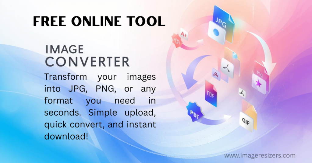 Online Image Converter to change images between formats like JPG, PNG, GIF, and more